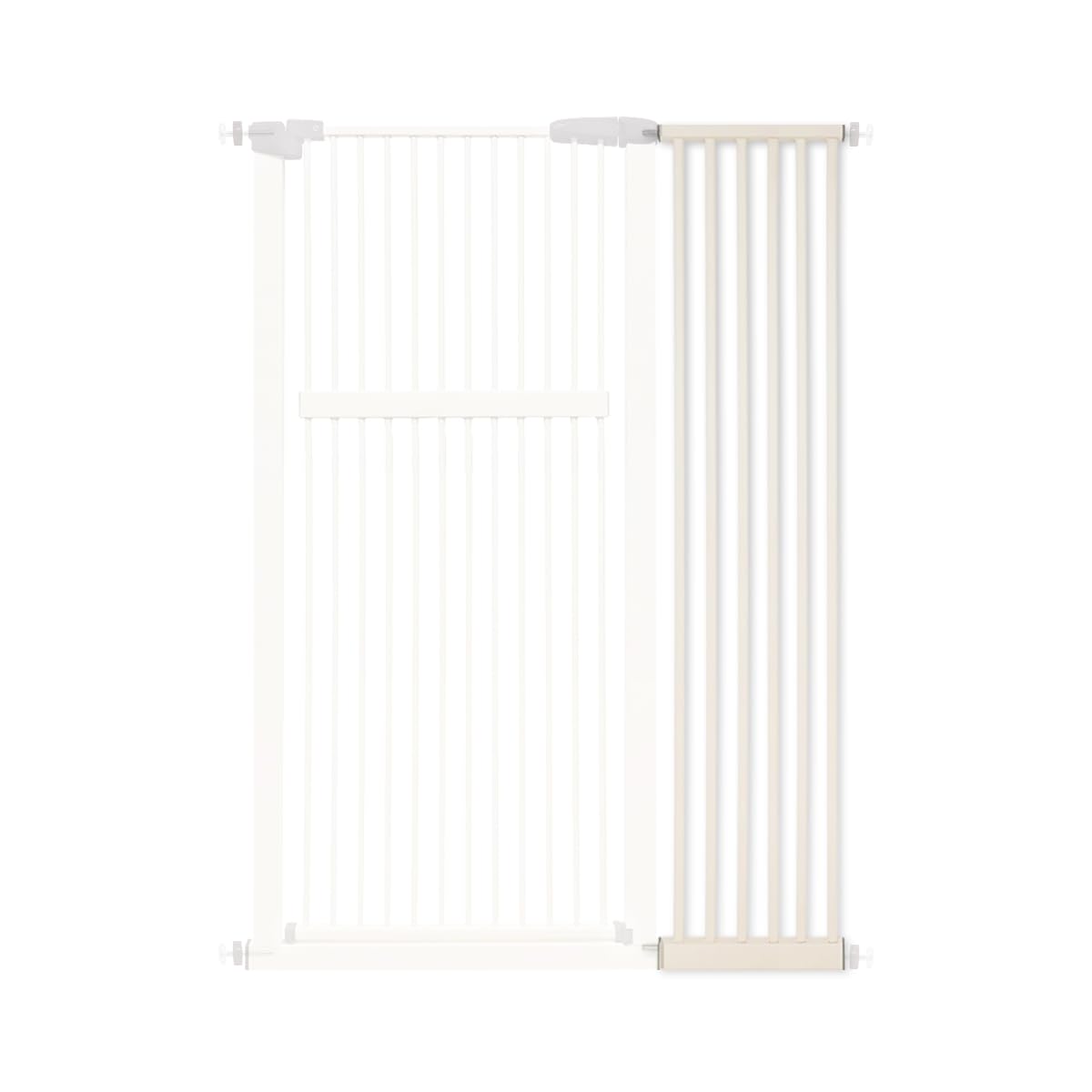 Lumizone Extra Tall Pet Gate 55.12'' High Pressure Mounted 12.60'' Wide Extension kit 1.37'' Gap (12.60'', Cream White)