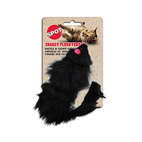 Ethical Shaggy Plush Ferret With Rattle And Catnip Cat Toy