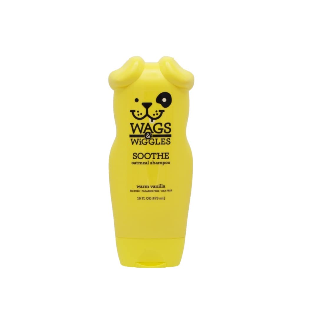 Wags & Wiggles Soothe Oatmeal Dog Shampoo In Warm Vanilla Scent  Oatmeal Dog Shampoo For All Dogs With Dry, Itchy, And Sensitive