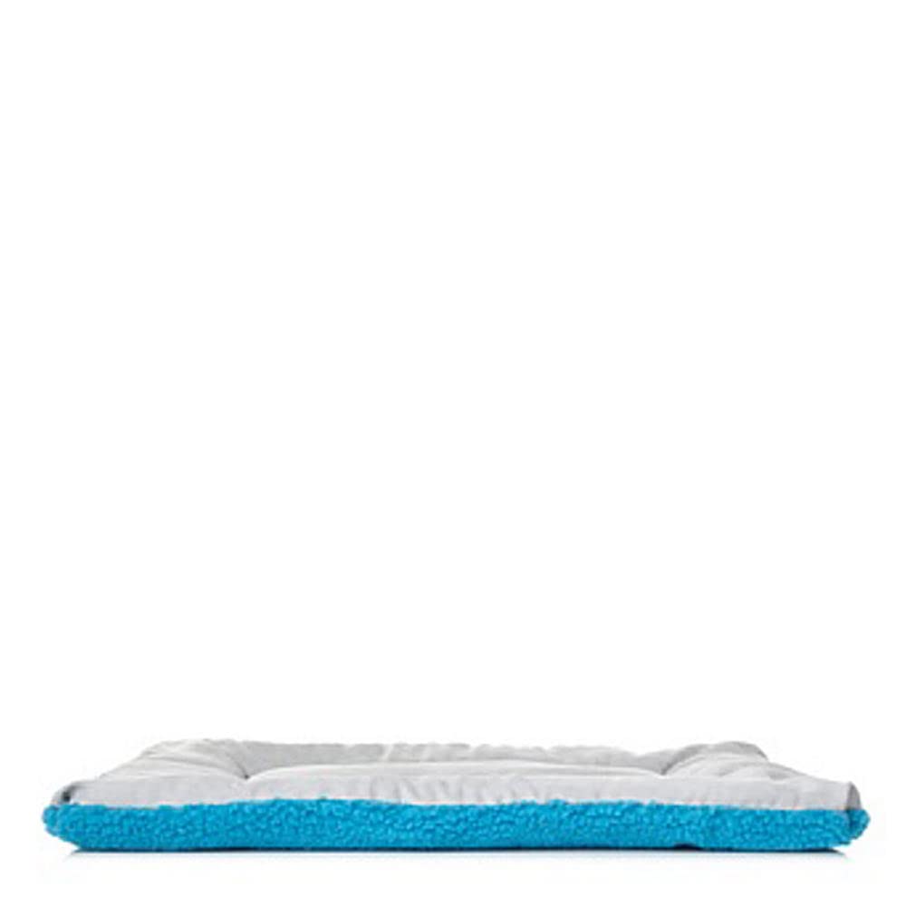 Pet Life Eco-Paw Reversible Polyfill Fashion Pet Dog Bed Mat Lounge, MD, Blue/Aqua