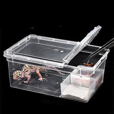 Hypeety Small Reptile Breeding Box For Reptiles Small Snake Small Turtle Spiders Geckos Frogs Breeding Box Case Feeding Hatching Container Small Reptile Tank Terrarium
