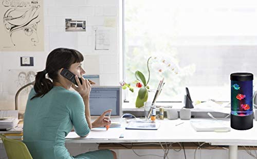 Lightahead Led Mini Desktop Fantasy Fish Lamp With Color Changing Light Effects. A Sensory Synthetic Fish Tank Aquarium Mood Lamp. Excellent Gift