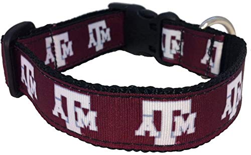 College Dog Collar (Large, Texas A&M)