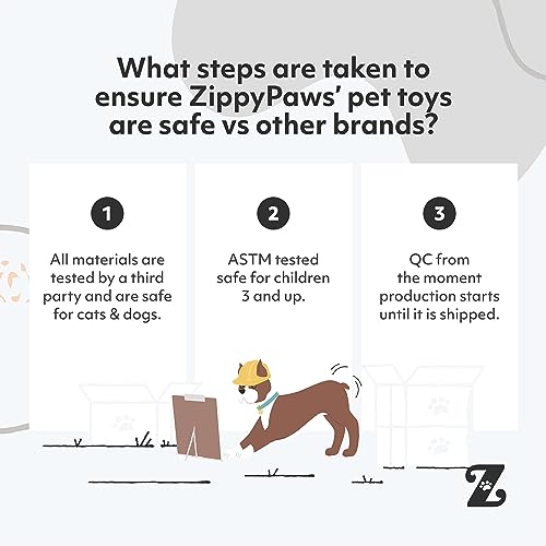Zippypaws Squeakie Pad - No Stuffing Dog Toy To Keep Them Busy, For Small & Medium Dogs, Squeaky Pet Toy For Boredom, Unstuffed Chew Toy, Soft Plush Puppy Products, Hippo & Alligator - 6.5'