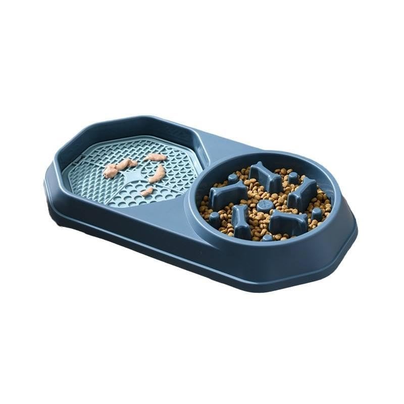 Conziv Slow Feed AntiChoke Pet Bowl For Dogs & Cats NonSlip Interactive Feeding Bowl With Lick Mat | Healthy Eating Puzzle Bow
