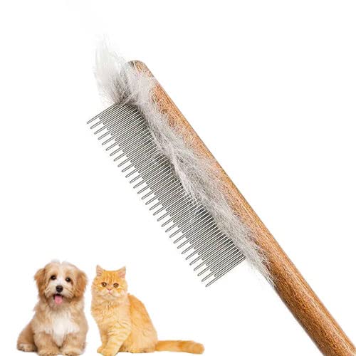 Cat Comb,Dog Comb,Solid Wood Pet Comb Grooming Tool For Cats,Dogs And Rabbits