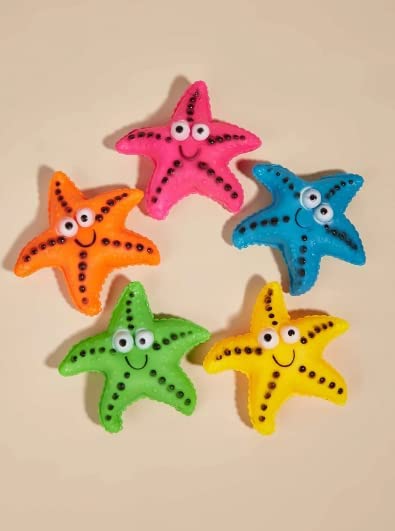 PSK PET MART Dog Latex Squeaky Star Fish Toy (Medium), MultiColor (Squeaky Toy 6)