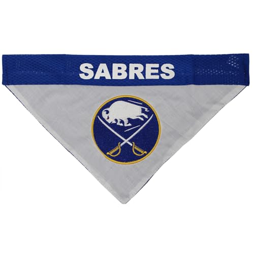 NHL Buffalo Sabres Bandana for Dogs & Cats, Small/Medium. - Cute & Stylish Bandana! The Perfect Hockey Fan Scarf Bandana, Great