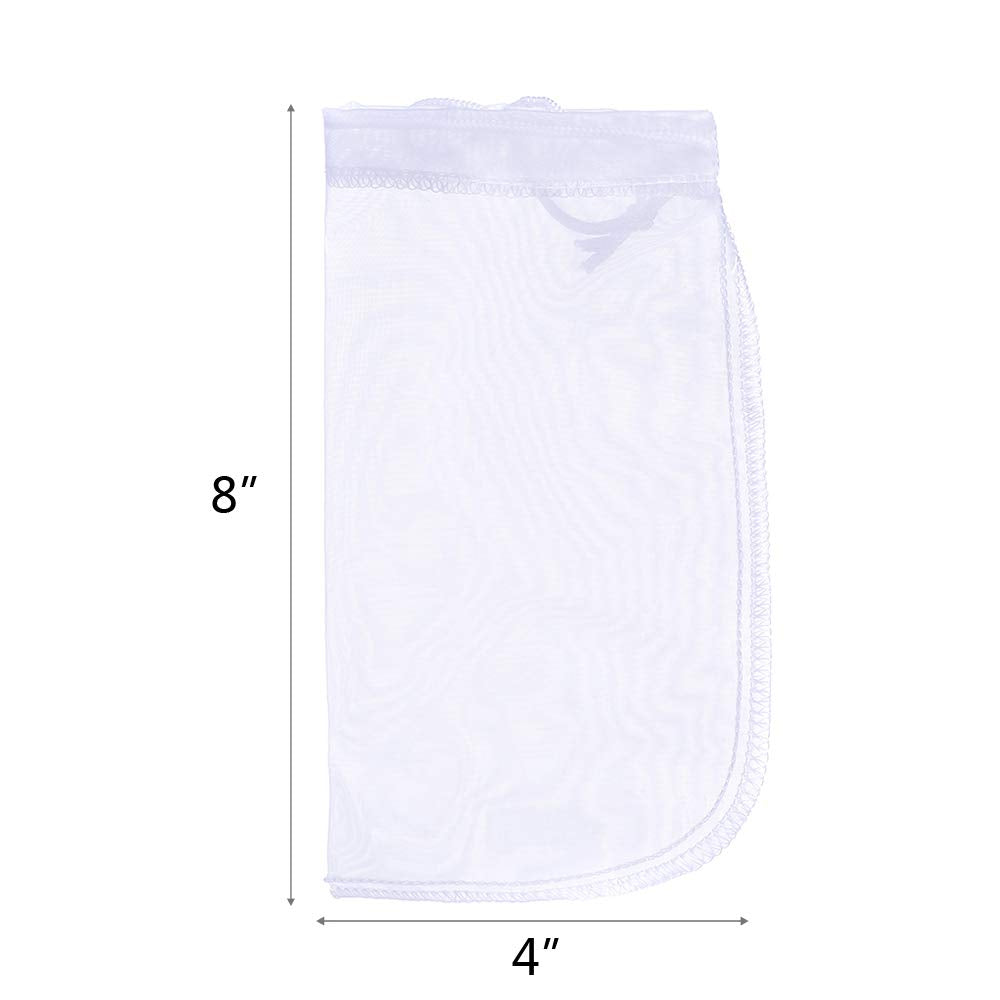 ALEGI 180 Micron Aquarium Filter Media Fine Mesh Bag, 8'' by 4'' Small Extra Fine Media Bags