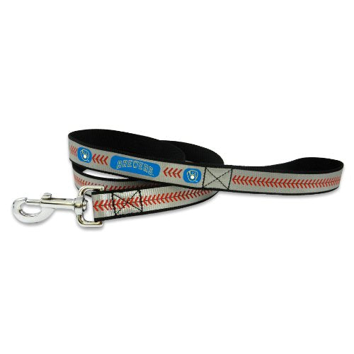 Mlb Milwaukee Brewers Retro Reflective Baseball Leash, Large