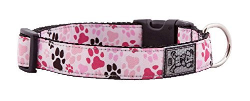 Rc Pets 3/4 Inch Adjustable Dog Clip Collar, Small, Pitter Patter Pink