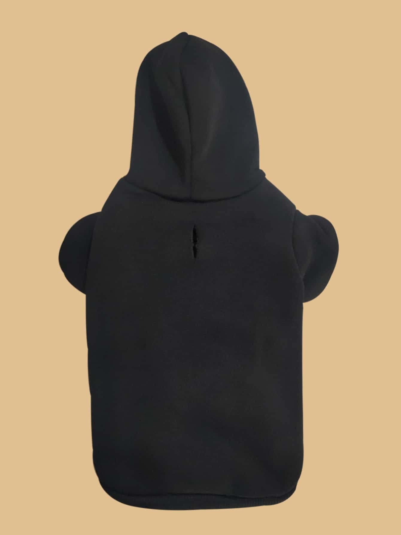 Qwinee Basic Dog Hoodie, Dog Warm Jacket, Cat Apparel, Dog Shirt, Dog Clothes For Puppy Kitten Small Medium Dogs Cats Black L, (