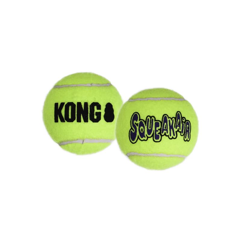 Kong Squeakair Dog Toy Tennis Ball - Medium, X 9