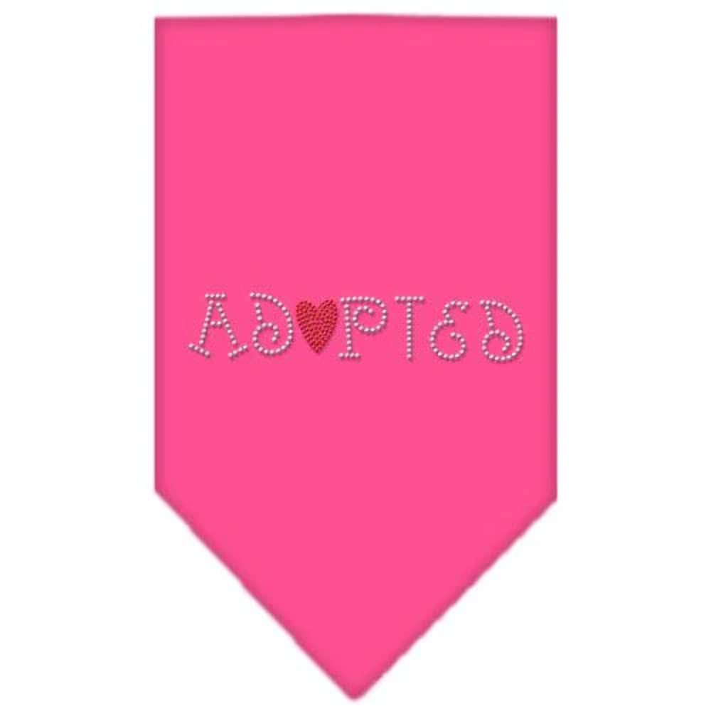 Mirage Pet Products Adopted Rhinestone Bandana, Small, White