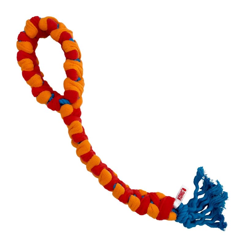 Kong Rope Rally Tug And Play Dog Toy - Woven Fleece Durable Toy For Shaking, Fetching, Tugging (Tug)