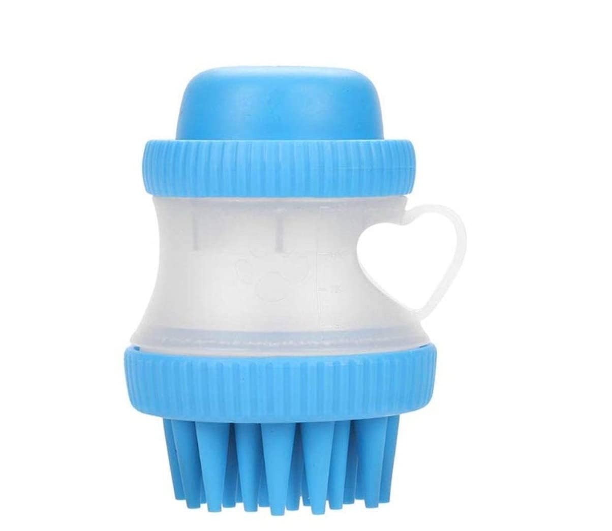 Pet Needs 2in1 Pet Bath Brush with Shampoo Dispenser  Soft Silicone Dog Scrubber & Cat Massage Brush  Gentle Grooming & Shed