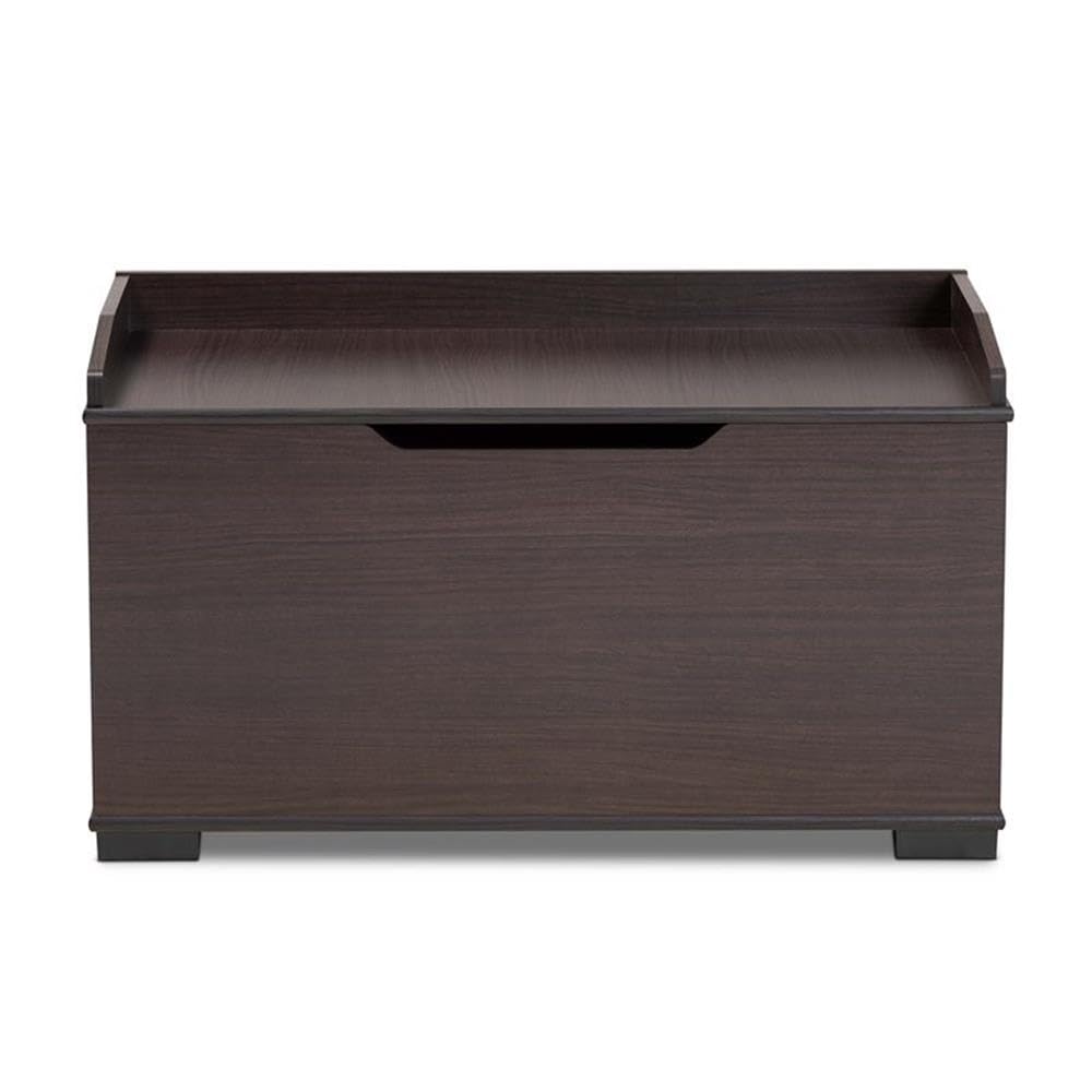 Baxton Studio Mariam Modern and Contemporary Dark Brown Finished Wood Cat Litter Box Cover House