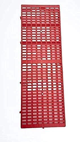 KarePaws Waterproof Red Plastic Pet Mat  Set of 5 Multipurpose Floor Mats for Dogs, Cats, Goats, and Rabbits  36x12 Inch Size