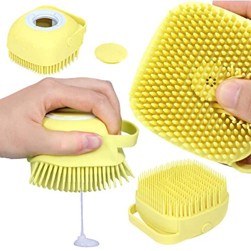 Dog Trust Multifunctional Pet Bath Massage Brush Silicone Foaming Bath Brush Pet Care Hair Removal Beauty Flea Comb Pet Supplies