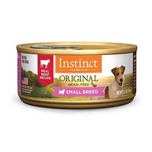 Instinct Original Small Breed Grain Free Real Beef Recipe Natural Wet Canned Dog Food, 5.5 Oz. Cans (Case Of 12)