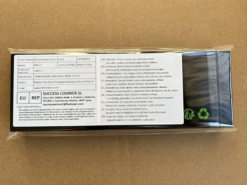 Hashimoto Dog Grooming Scissors, Curved Scissors For Dog Grooming, 7.5 Inch, 30 Degree Of Curved Blade,Light Weight, Pet Shears