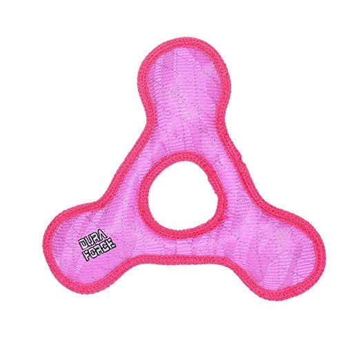 Duraforce-Durable Woven Fiber-Triangle Ring-Squeakers-Multiple Layers. Made Durable, Strong & Tough. Interactive Play Dog Toy (T