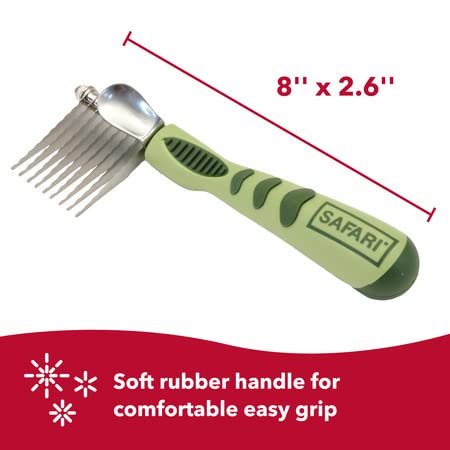 Coastal Pet Safari Dog De-Matting Comb - Serrated Stainless Steel Grooming Tool For Dogs With Medium To Long Hair - Keeps Coats Smooth & Soft - One Size