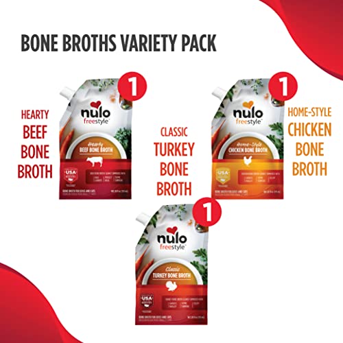 Nulo Freestyle Bone Broth, Premium Food Topper for Cats and Dogs, with Collagen and Chondroitin Sulfate to Help Boost The Qualit