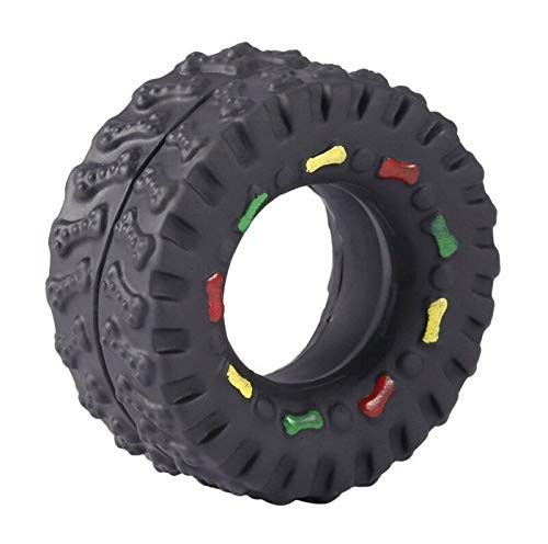 PETS EMPIRE NonToxic Durable Chew Tire Squeaky Sound Toy for Large Dog (Medium)