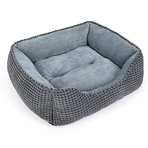 Mixjoy Dog Bed For Large Medium Small Dogs, Rectangle Washable Sleeping Orthopedic Pet Sofa Bed, Soft Calming Cat/Puppy Beds For