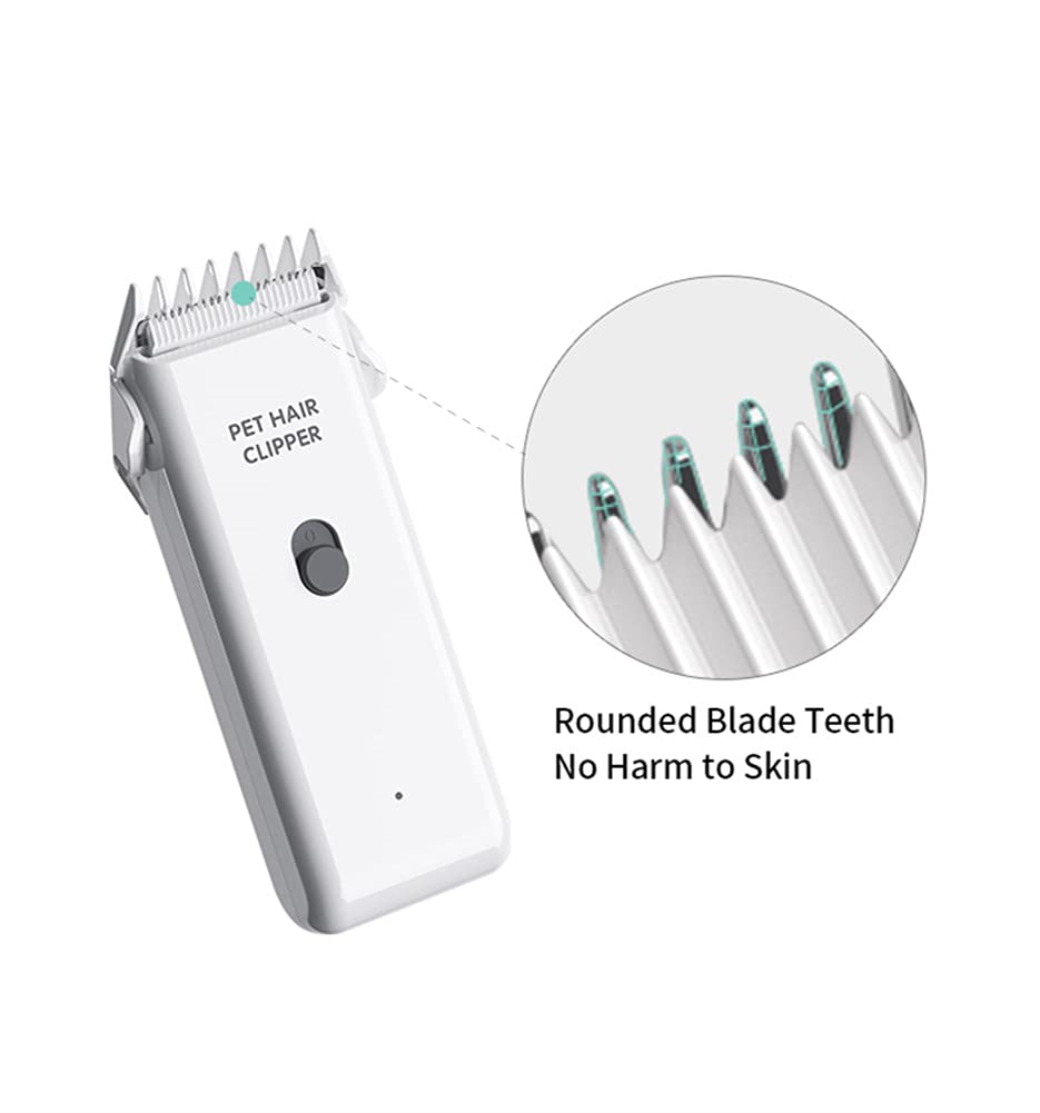 Tileon Dog Clippers,Quiet Washable Usb Rechargeable Cordless Dog Grooming Kit,Electric Pets Hair Trimmers Shaver Shears For Dogs And Cats White
