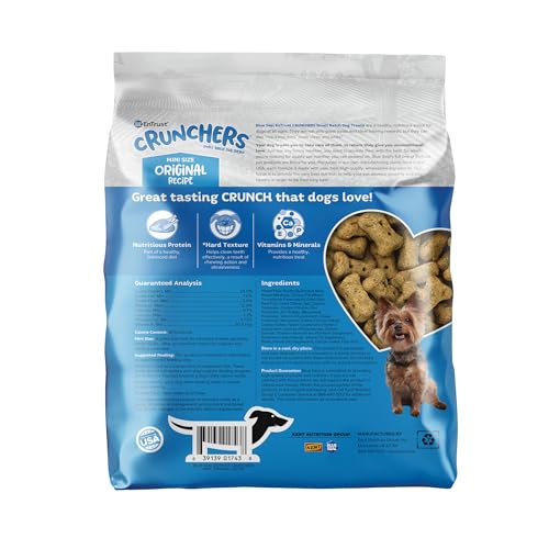 Blue Seal Kent Entrust Crunchers - Mini Dog Treats, Original Recipe - Crunchy Oven Baked Biscuits with Premium Ingredients, Heal