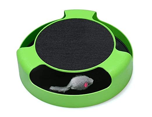 Pups&Pets Interactive Tower Of Tracks Plastic 3 Layers Pet Game Entertainment Circular Turntable Toy With Colorful Balls For Cat