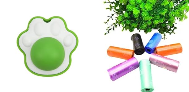 Catnip Wall Toy, Rotatable, Cat Chew Toys, (Paw Shape) And Pet Waste Trash Bags For Dogs, Cats, Biodegradable, Pack Of 10 Rolls 