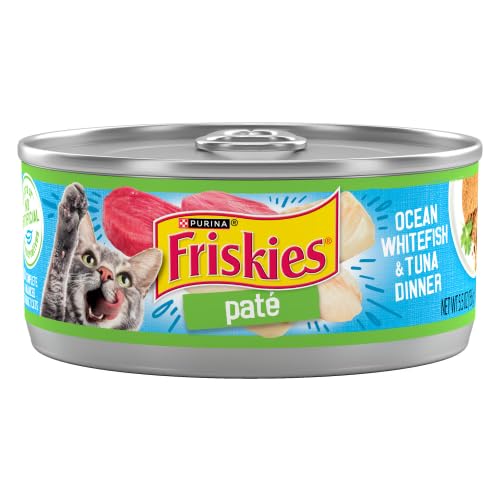 Friskies Classic Pate Canned Cat Food, Ocean Whitefish/Tuna, 0.39 lb