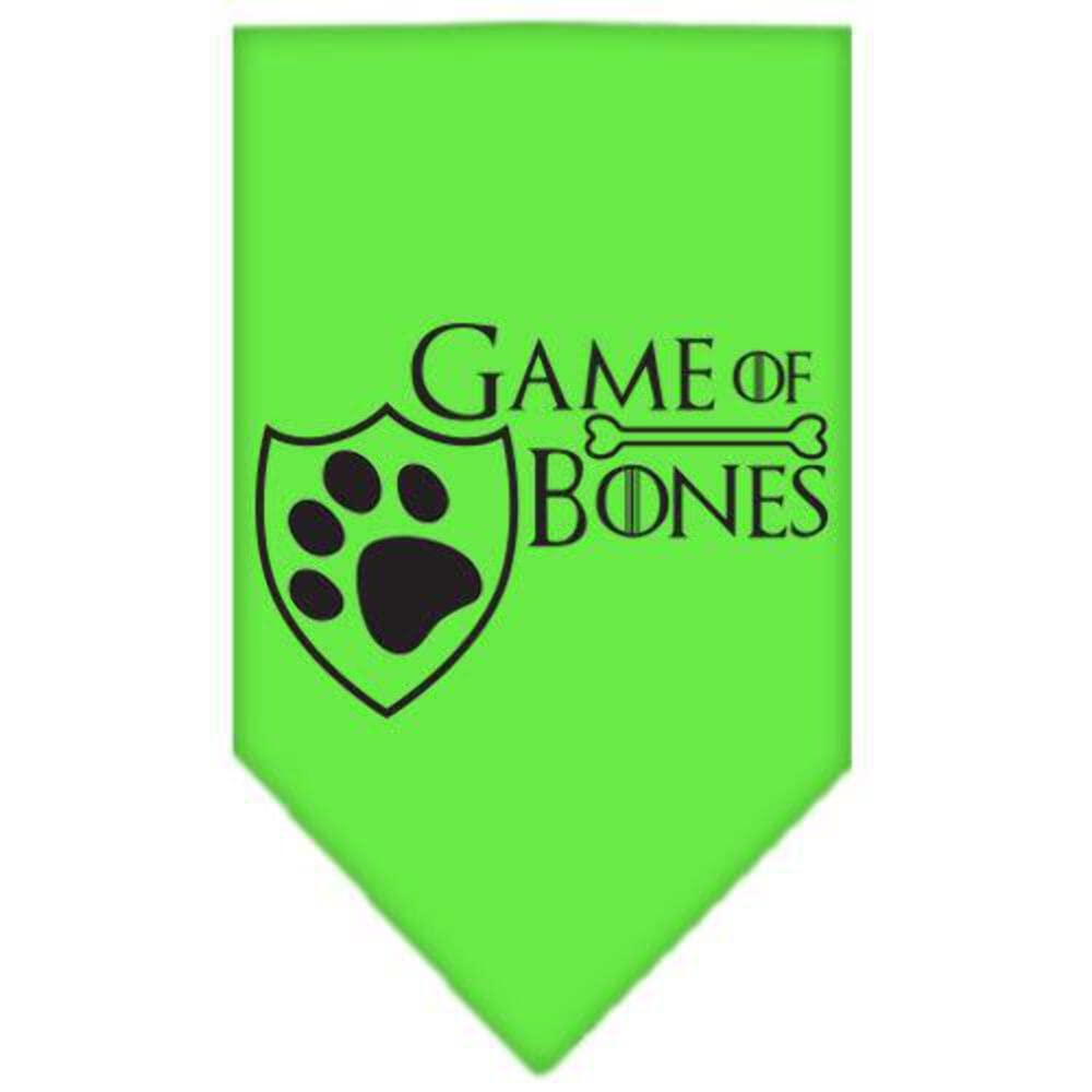 Mirage Pet Products Game of Bones Screen Print Bandana, Bright Pink, Large
