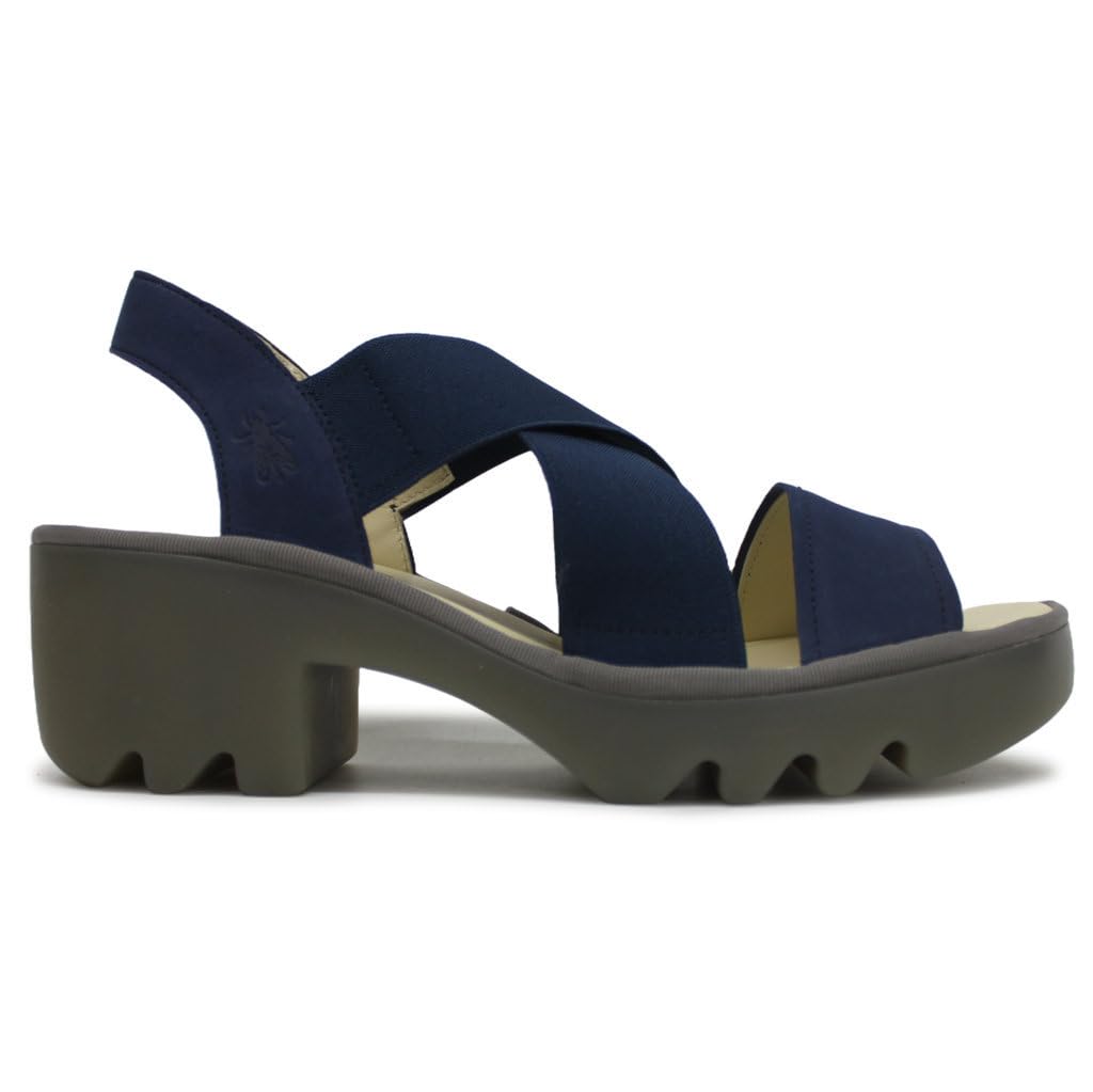 Fly London Womens Wedges Sandal, Blue, 7