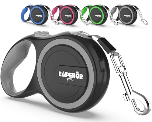 Emperor Pets 16 Feet Retractable Dog Leash Large Dogs - Up To 110Lb, Large Dog Leash Heavy Duty Dog Leash Retractable 26 Ft, Dog Leashes For Large Breed Dogs, Dog Leashes For Medium Dogs -Gy16