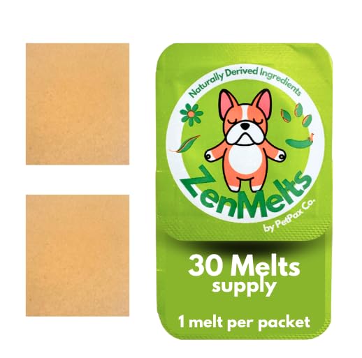 PetPax Co. ZenMelts Dogs Anxiety Relief Calming 30 Strips - Anti Anxiety for Dogs During Fireworks, Storms & Separation - Non-Dr