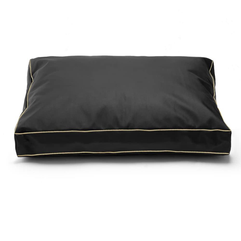 Dalema Dog Bed Cover 44L X 32W X 4H Inch.100% Waterproof Heavy Duty Durable Oxford Dog Bed Replacement Covers.Washable Removable Pet Bed Mattress Cover With Zipper.Black,Cover Only.