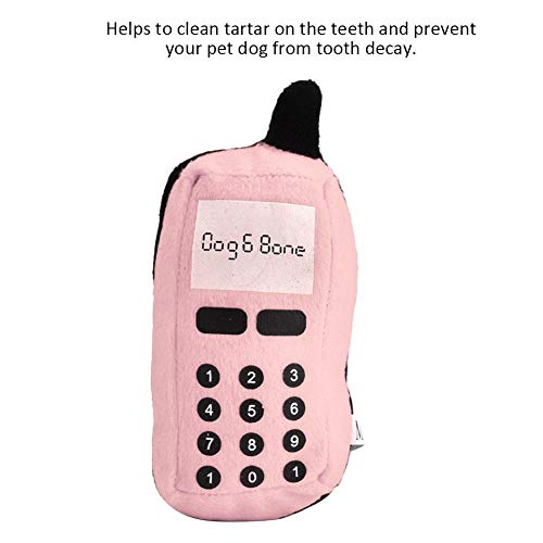 Squeaky Dog Chew Toy Pet Chew Plush Toys Cute Cell Phone Shape Pet Toy Puppy Kitten Molar Toy Dog Cat Interactive Sounding Toy (