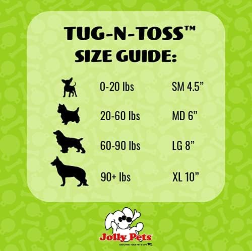 Jolly Pets 2 Pack Of Tug-N-Toss Heavy Duty Chew Ball With Handle, Purple, 6-Inch