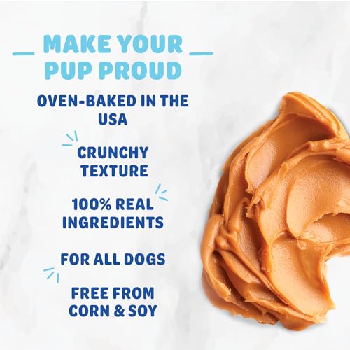 Shameless Pets Crunchy Dog Treats - Peanut Butter Birthday Cake, 5 oz, Corn & Soy Free, For Small, Medium & Large Dogs