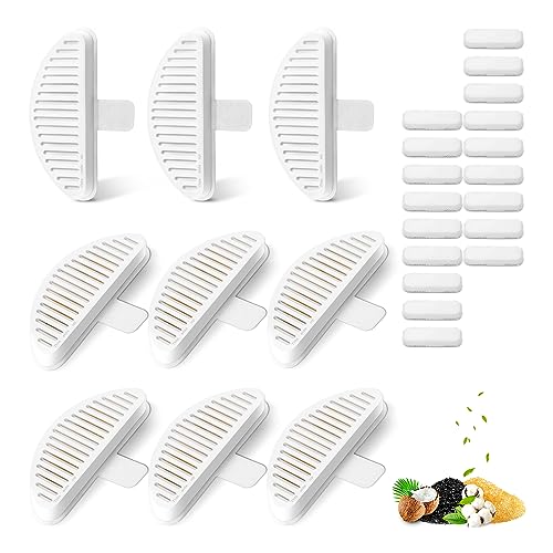 Cat Fountain Filters For Wireless Operated 67Oz/2L, 9 Pack Replacement Filters & 18 Pack Replacement Filter Sponges For 67Oz/2L Automatic Pet Fountain Cat Water Fountain Cat Water Dispenser