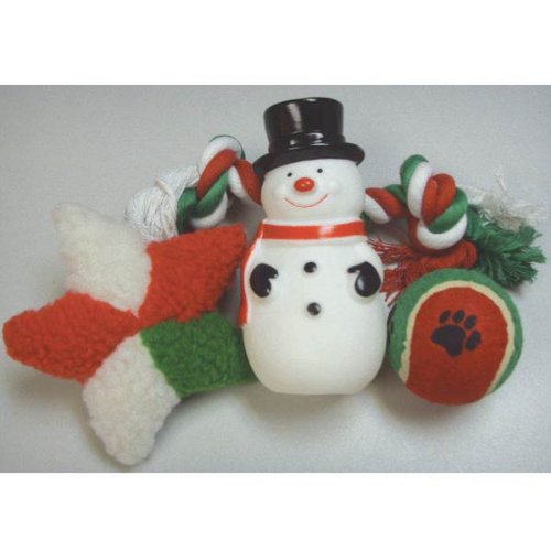 Zanies Doggie Delight Holiday Stockings — Festive Holiday Toys For Dogs , 14'