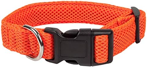 Pet Life  Aero Mesh 360 Degree Dual Sided Comfortable And Breathable Adjustable Mesh Dog Collar, Orange  Large