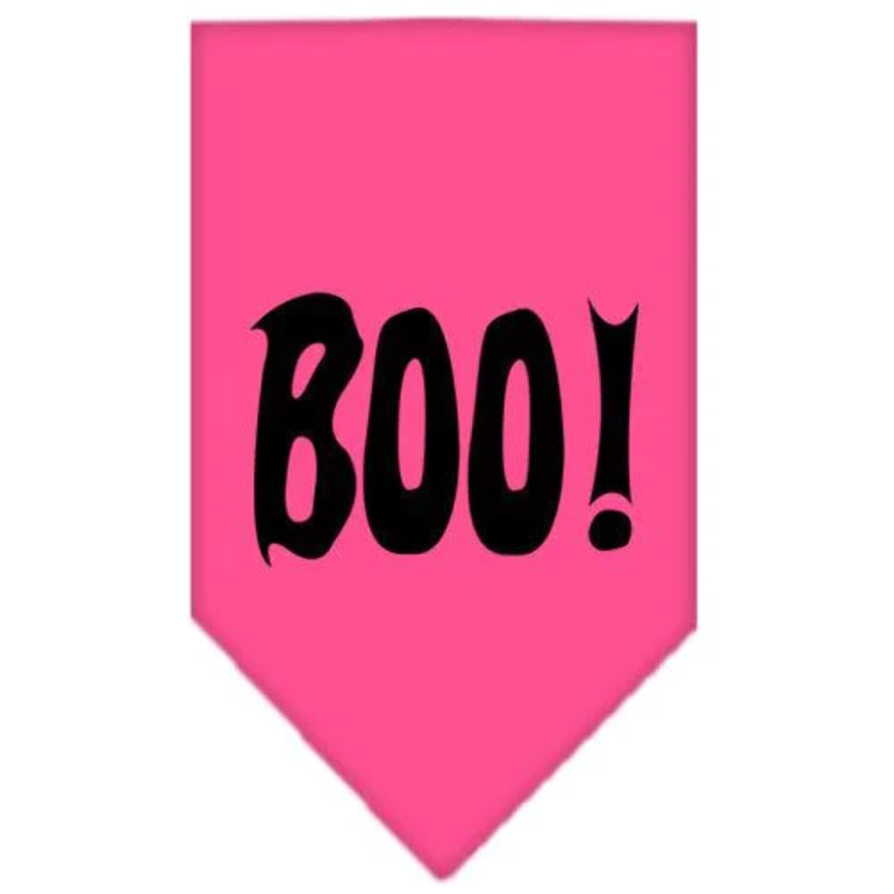Halloween Pet and Dog Bandana, Screen Printed, &quot;Boo&quot; Red Small
