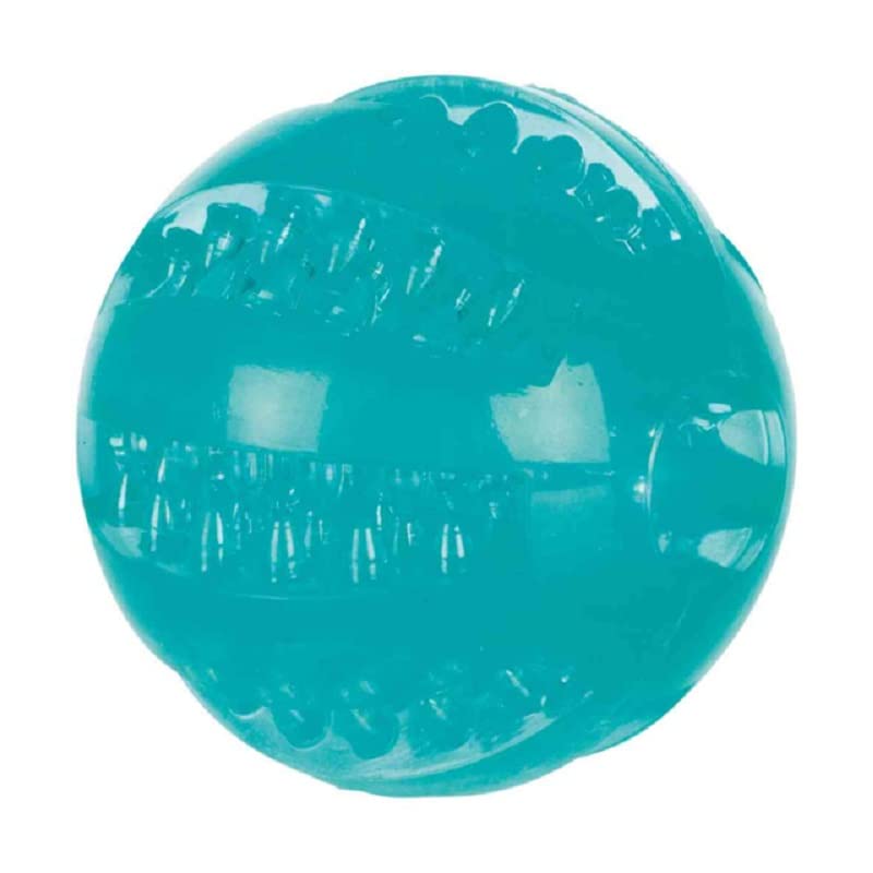 Trixie Denta Fun Ball Dog Toy, Mint Flavored Thermoplastic Rubber Chew Ball For Dogs, Interactive Fetch And Dental Chew Toy For 