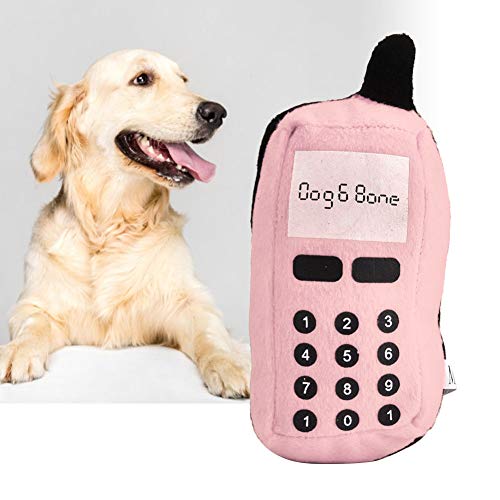Squeaky Dog Chew Toy Pet Chew Plush Toys Cute Cell Phone Shape Pet Toy Puppy Kitten Molar Toy Dog Cat Interactive Sounding Toy (