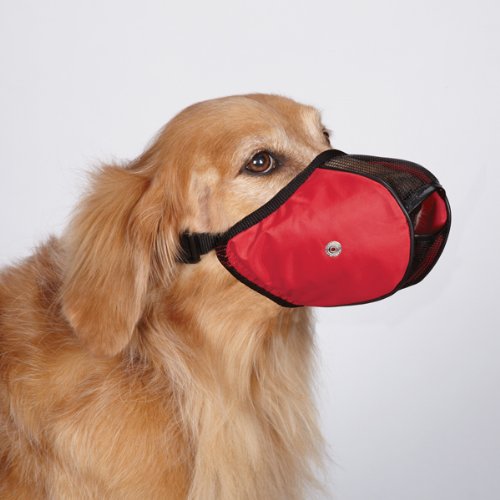 Guardian Gear Dog Muzzle, Cordura Nylon, Small 7-Inch, Red, Model ZX2015 14 83